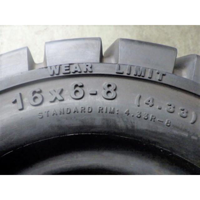 X1348-ADVANCE Solid-Super-Lug OB-502 16×6-8 /4.33 中古 9.9分山 2本セット フォークリフト ノーパンク |  | 04