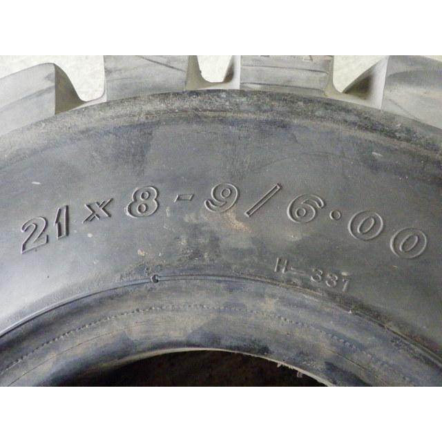21×8-9 /6.00 ダンロップ POWERLIFTER M-II DG 中古 2本セット フォークリフト ノーパンク X1362 | DUNLOP | 01