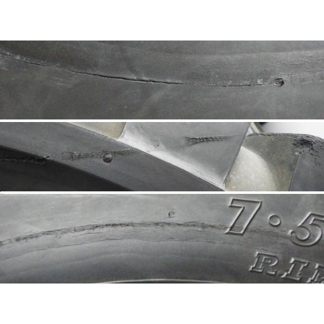 7.50-16 /6.00 ダンロップ POWERLIFTER DG 中古 2本セット フォークリフト ノーパンク X1366 | DUNLOP | 04