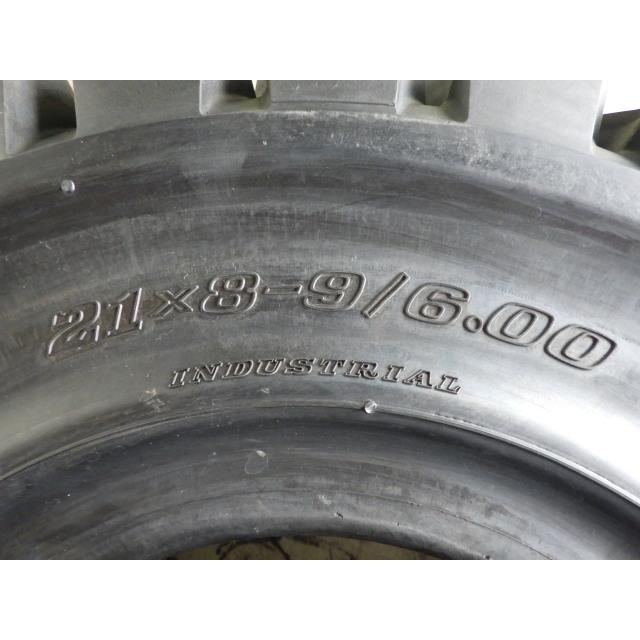 21×8-9 /6.00 ダンロップ ELECSAVER TRT BE FK333 中古 9.9分山 2本セット フォークリフト ノーパンク X1397 | DUNLOP | 01