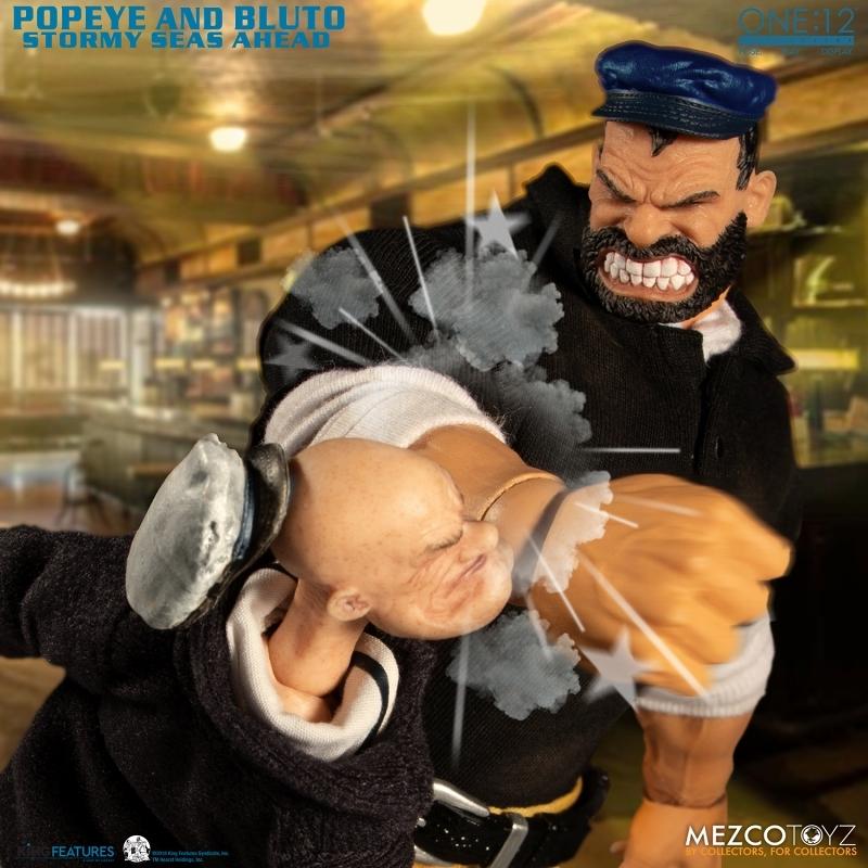 メズコ  ワン12コレクティブ  POPEYE  ポパイ＆ブルート  1/12 アクションフィギュア ボックスセット｜dark-side-eiga｜05