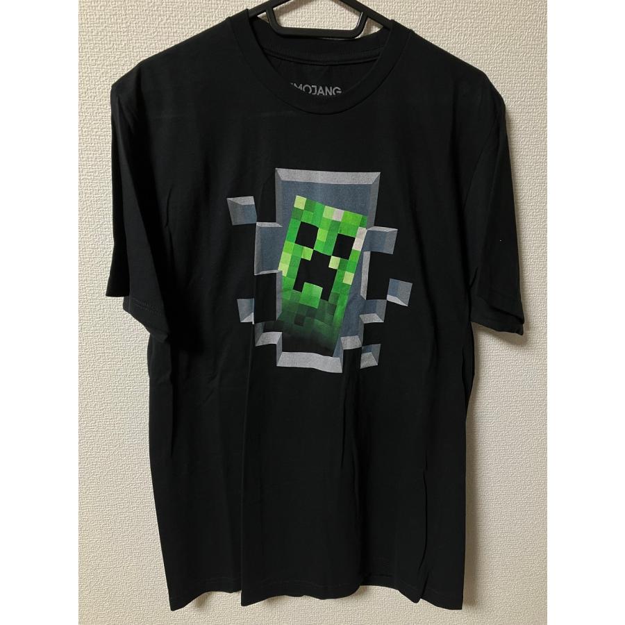 ゲーム マインクラフト クリーパー Tシャツ ブラック : ダーク
