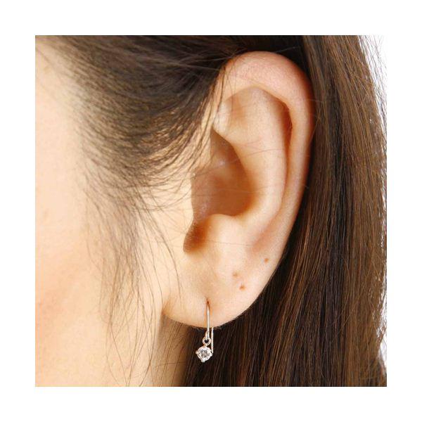 海外販売× PT900 計0.2ctダイヤモンドピアス フックピアス（プラチナ