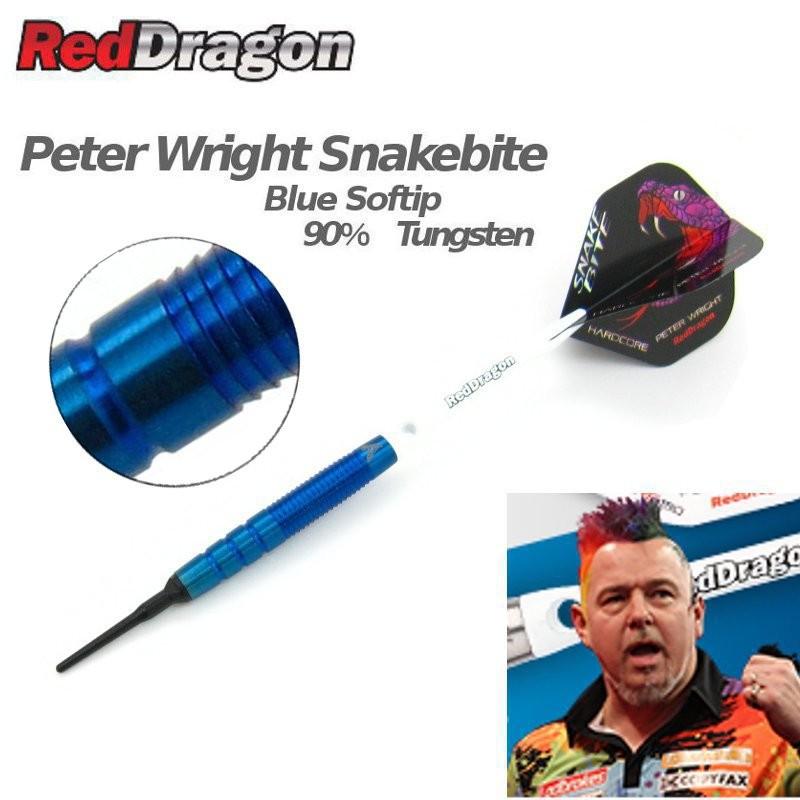 【送料無料】　ダーツ バレル Peter Wright Snakebite PL15 BLUE SOFT ピーター・ライト スネークバイト （Red Dragon）｜darts-ya
