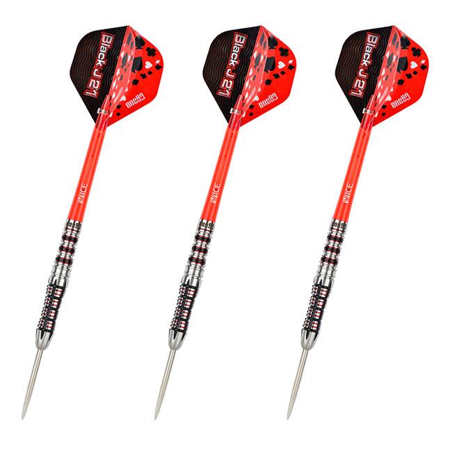 ONE80 TEAM ONE 8 ダーツセット 21g One80(ワンエイティ) BLACK J21 02 STEEL 21g (ダーツ バレル ダーツ