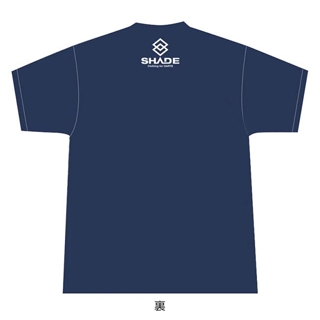 SHADE(シェイド) KENICHI AJIKI T-Shirt 2020 安食賢一選手コラボTシャツ ネイビー　(ダーツ アパレル)｜dartscountup｜03