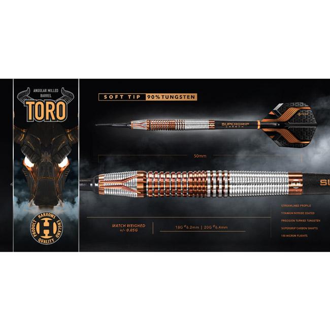 ダーツセット2個 Harrows(ハローズ) TORO(トロ) 2BA 20gR (ダーツ バレル ダーツ