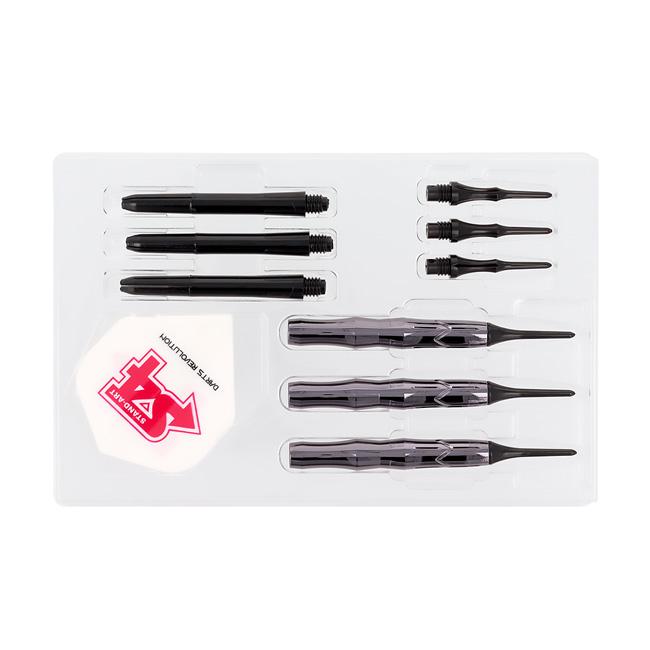 S4 ニライカナイ3 グラビティ 真打、未開封と使用済みの2個セット S4-DARTS(エスフォーダーツ) ニライカナイ3 ノーグルーヴ 黒真打 2BA