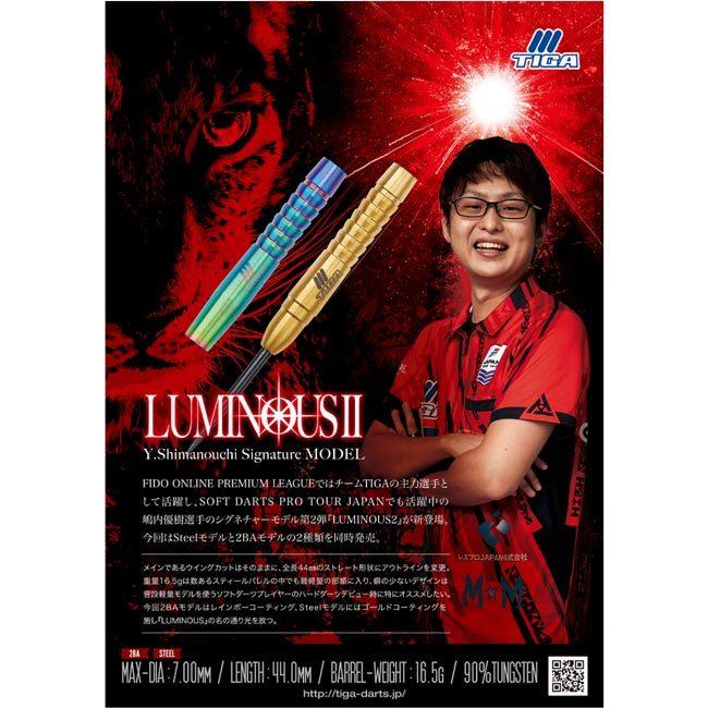 TIGA(ティガ) LUMINOUS2(ルミナス2) 2BA 嶋内優樹選手モデル (ダーツ