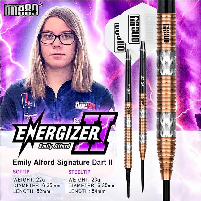 One80エナジャイザーENERGIZERエミリー・アルフォード定価11000円 One80(ワンエイティ) ENERGIZER(エナジャイザー) STEEL 23g エミリー