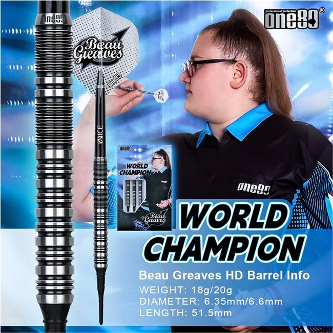 【ONE80】Beau Greaves 80 18g ダーツ バレル　おまけ付き One80(ワンエイティ) Beau Greaves 80 2BA 18g ボウ・グリーブス選手
