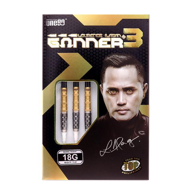 ONE80 Gunner 3 18g ソフトダーツ　ローレンス　イラガン ONE80】Gunner ver.3 ガンナー3 スティール23g ローレンス