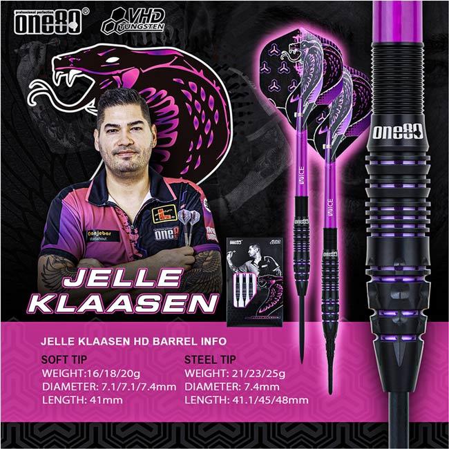 One80(ワンエイティ) Jelle Klaasen 2BA 16g ヤラ・クラッセン選手モデル　(ダーツ バレル ダーツセット)｜dartshive｜06