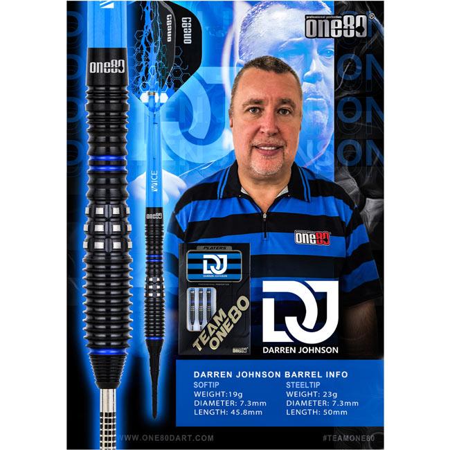 One80(ワンエイティ) Darren Johnson STEEL 23g ダレン・ジョンソン選手モデル　(ダーツ バレル ダーツセット)_5