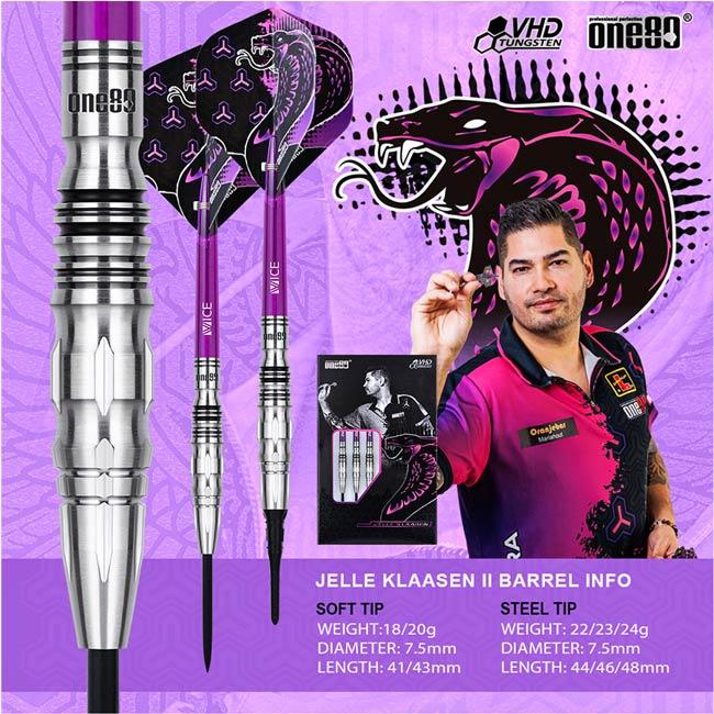 One80(ワンエイティ) Jelle Klaasen ver.2 STEEL 22g ヤラ クラッセン
