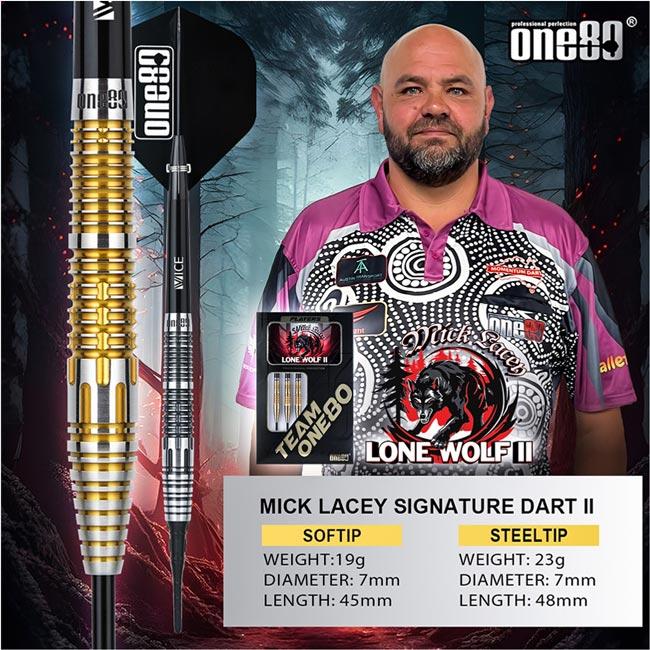 One80 Mick Lacey ver.2 ミック・レイシー選手モデル One80(ワンエイティ) Mick Lacey ver.2 STEEL 23g ミック・レイシー