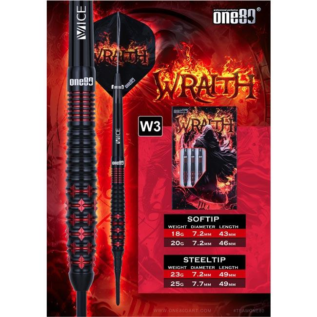 One80(ワンエイティ) Wraith(レイス) W3 STEEL 25g (ダーツ バレル