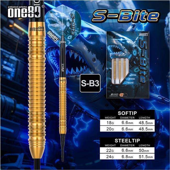 One80(ワンエイティ) Sbite(エスバイト) S-B3 STEEL 22g (ダーツ