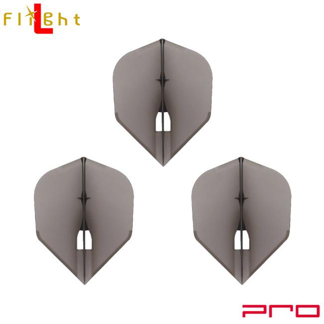 おしゃれ L Style エルスタイル L Flight Pro エルフライト プロ 無地 シェイプ クリアブラック ダーツ フライト
