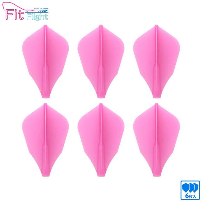 COSMO DARTS(コスモダーツ) Fit Flight(フィットフライト) Wシェイプ マゼンタ 6枚入り 無地　(ダーツ フライト) | ブランド登録なし