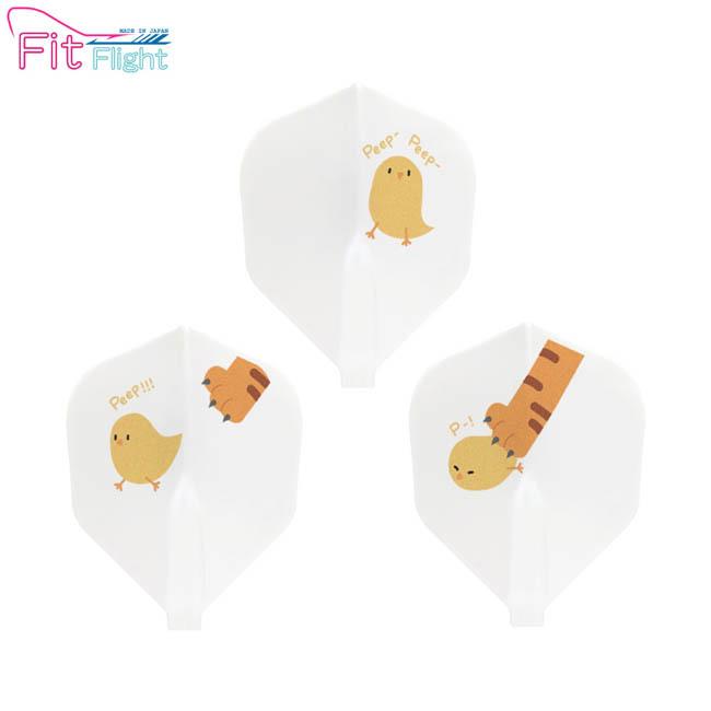 D Craft ディークラフト Fit Flight フィットフライト ひよこ シェイプ ホワイト ダーツフライト ダーツショップdarts Hive 通販 Paypayモール