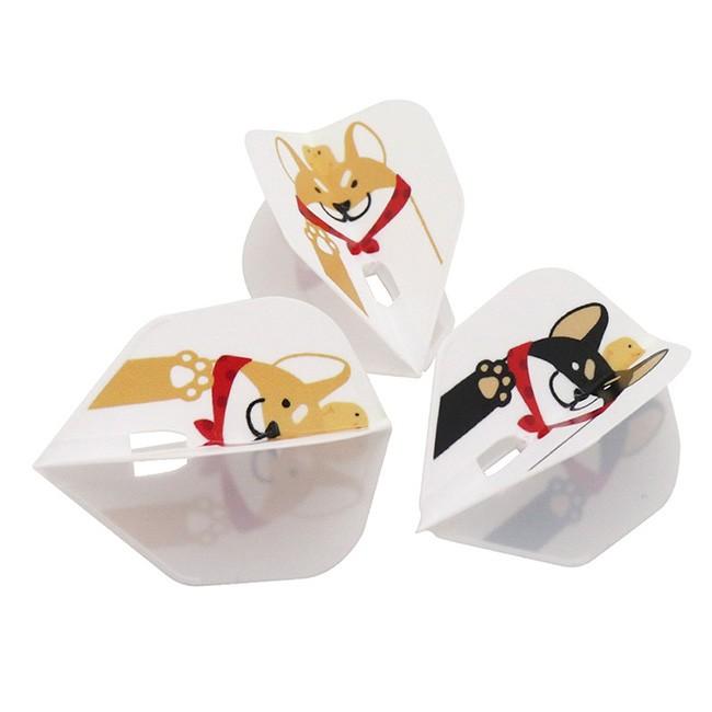 D Craft ディークラフト L Flight Pro エルフライト プロ 柴犬 シェイプ ホワイト ダーツフライト ダーツショップdarts Hive 通販 Paypayモール