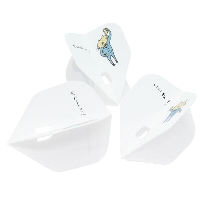 D Craft ディークラフト L Flight Pro エルフライト プロ サラリーマンネコ シェイプ ホワイト ダーツ フライト ダーツ ショップdarts Hive 通販 Paypayモール