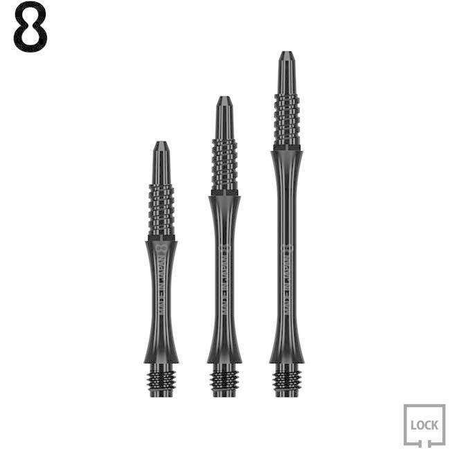 8FLIGHT(エイトフライト) シャフト スリム FIXED ブラック (ダーツ