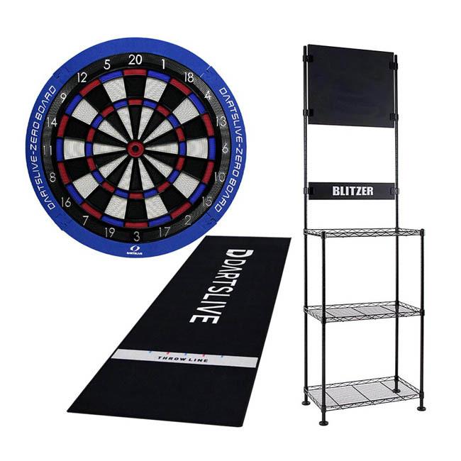 セット商品】DARTSLIVE-ZERO BOARD & BLITZER ダーツスタンド BSD21-BK 