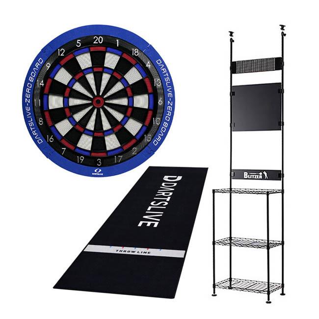 セット商品】DARTSLIVE-ZERO BOARD & BLITZER ダーツスタンド BSD27-BK