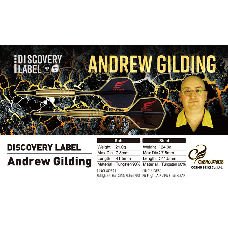 SALE ダーツ バレル コスモダーツ COSMO DARTS DISCOVERY LABEL Andrew Gilding アンドリュー・ギルティング(ポスト便OK/8トリ) |  | 01