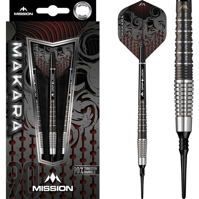 バレル ミッションダーツ Mission Darts Makara SOFTTIP M1 M2 90％ Graphite PVD マカラ(ポスト便OK/6トリ) |  | 04