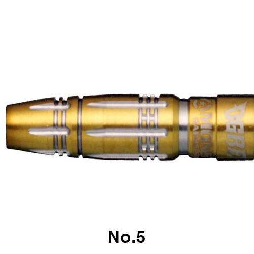 ダーツ バレル MONSTER OGRE 7 ゴールド コーティング モンスター オーガ 2BA No.5 (ポスト便OK/7トリ)｜dartsshoptito｜06