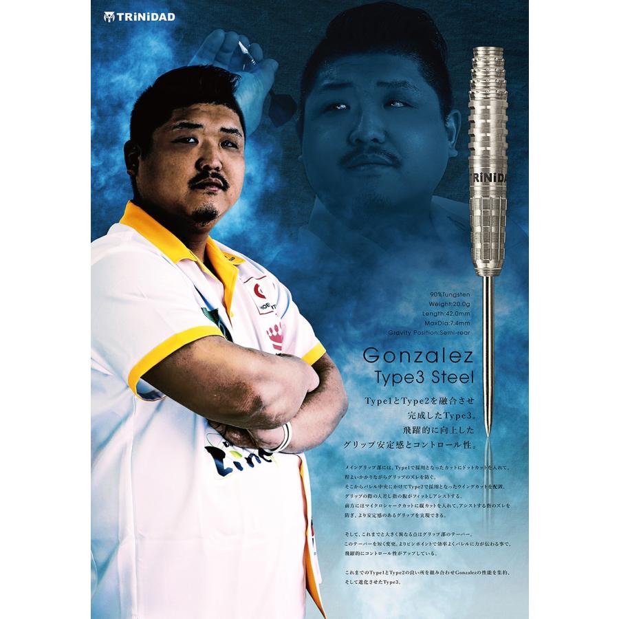 ダーツ バレル トリニダード プロ ゴンザレス3 スティール TRiNiDAD Gonzalez Type 3 Steel 西哲平 考案モデル | TRiNiDAD | 06