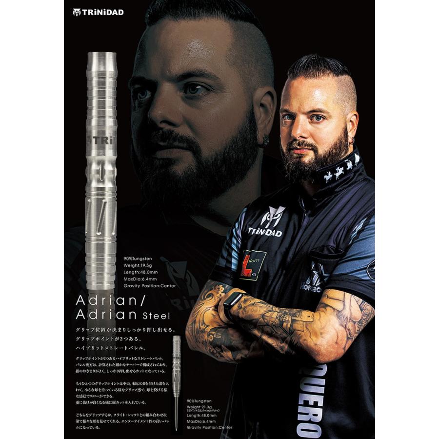 ダーツ バレル トリニダード プロ エイドリアン TRiNiDAD PRO Adrian エイドリアン・グレイ 考案モデル 2BA / Steel | TRiNiDAD | 13