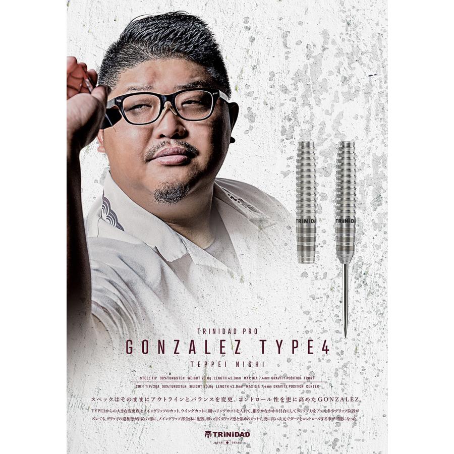 ダーツ バレル TRiNiDAD PRO Gonzalez4 トリニダード プロ ゴンザレス4 西哲平 選手モデル （ポスト便OK/5トリ） | TRiNiDAD | 17