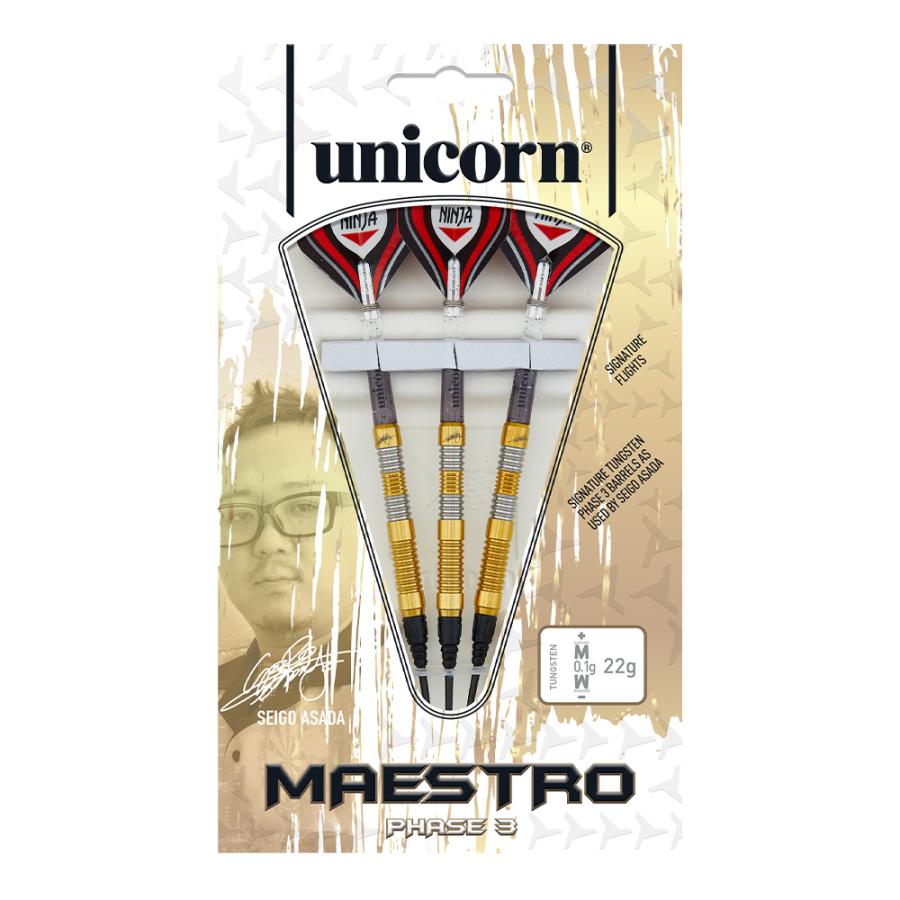 ダーツ バレル unicorn MAESTRO 90％ SEIGO ASADA Phase3 ユニコーン マエストロ フェーズ3 浅田斉吾 選手モデル UJP (ポスト便OK/5トリ)｜dartsshoptito｜08