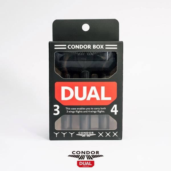 ダーツセット（ダーツ3本・・ケース） ダーツケース CONDOR BOX DUAL コンドルボックス デュアル 3枚羽