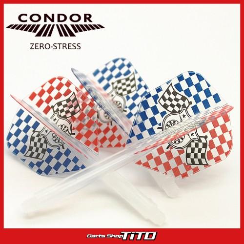 ダーツ フライト CONDORフライト チェッカーフラッグ クリア 4面印刷 | CONDOR（ダーツ）