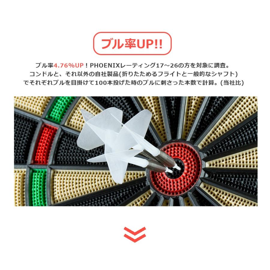 ダーツ フライト CONDOR コンドル シャフト 一体型 無地 スタンダード スモール｜dartsshoptito｜07