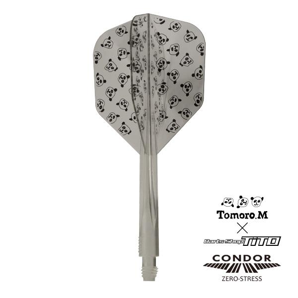 ダーツ フライト TiTO × Tomoro.M CONDOR AXE Small 練り込みパンダ柄 ティト 水野智路 氏コラボ コンドル