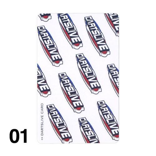 ダーツ ライブカード ロゴ 総柄 ブラック ホワイト (ポスト便OK