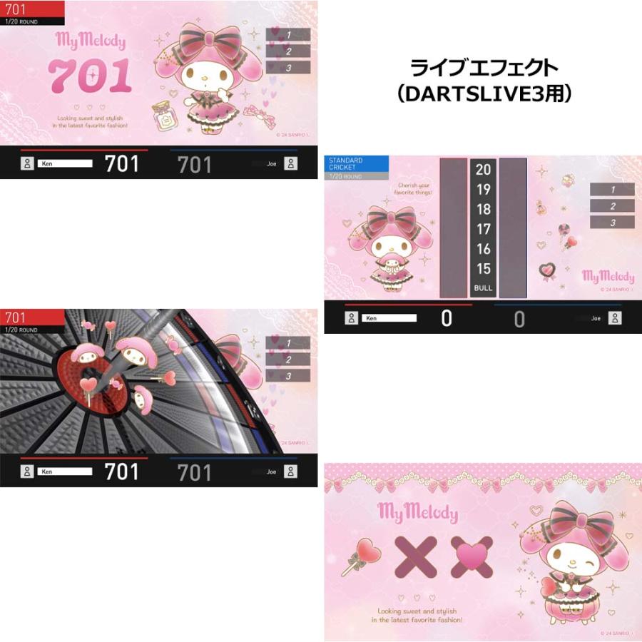 ダーツセット Sanrio characters with DARTSLIVE CARD サンリオ ハローキティ マイメロディ クロミ シナモロール ポムポムプリン(ポスト便OK/10トリ)｜dartsshoptito｜16