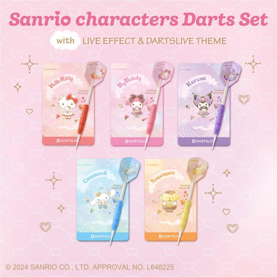 ダーツセット Sanrio characters with DARTSLIVE CARD サンリオ ハローキティ マイメロディ クロミ シナモロール ポムポムプリン(ポスト便OK/10トリ)｜dartsshoptito｜17