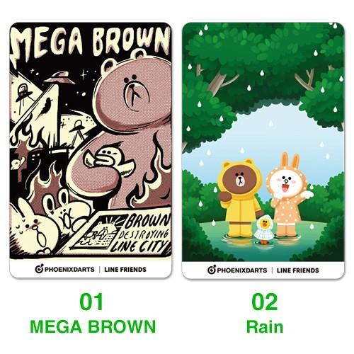 LINE FRIENDS PHOENIXDARTS カード 3種セット フェニックスカード×LINE FRIENDS 3 PHOENIXカード(ポスト便OK/1トリ