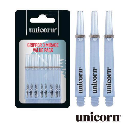 ダーツ シャフト unicorn GRIPPER 3 MIRAGE ブルー 5セット(ポスト便OK/4トリ) | unicorn（ダーツ）