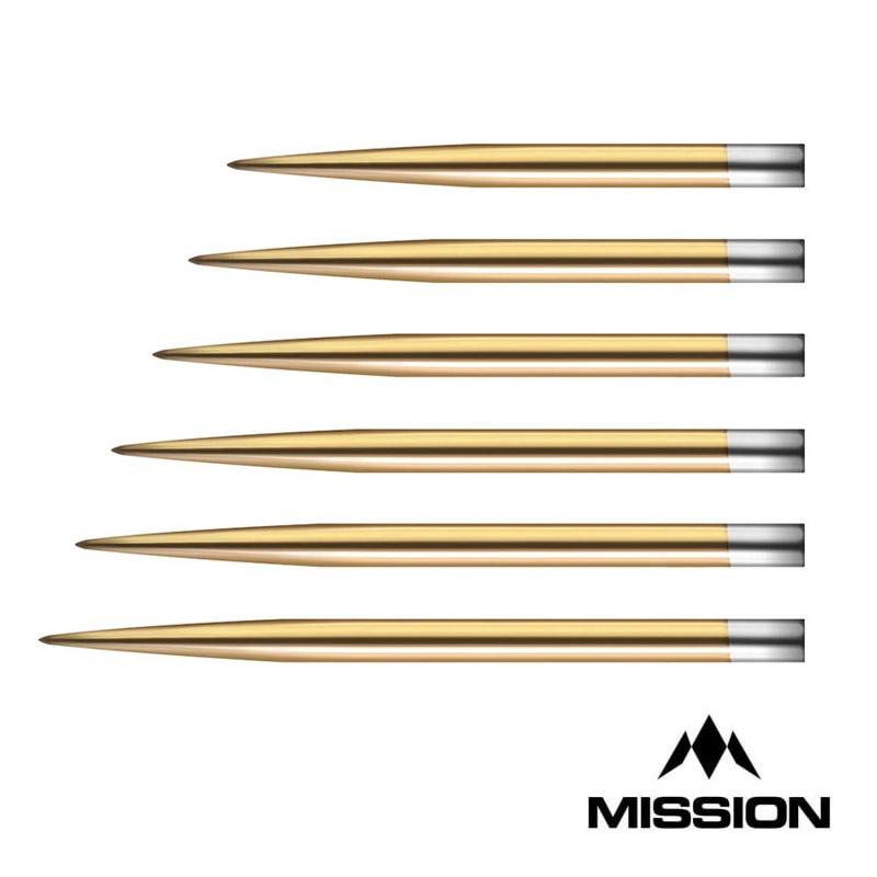 ダーツ MISSION DARTS Glide Points Gold 40mm ミッションダーツ スティールポイント ゴールド（ポスト便OK/1トリ） | 