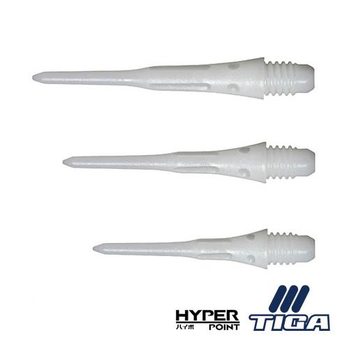 ダーツ ティップ TIGA HYPER POINT ホワイト ソフトティップ チップ 24〜30mm ハイパーポイント ティガ (ポスト便OK/2トリ) | 