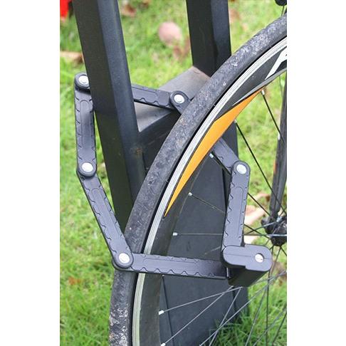 盗難防止 自転車用 ブレードロック コンパクト 折り畳み 鍵 施錠