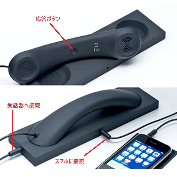 スマホ パソコン対応 受話器 台付き 首に挟める アイフォン